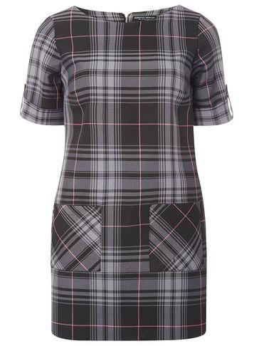 Dorothy Perkins Black And Pink Check Tunic