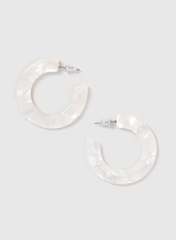 Dorothy Perkins White Marble Earrings