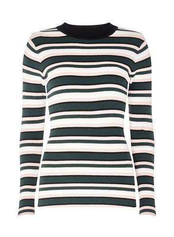Dorothy Perkins Green Striped Jumper