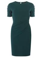 Dorothy Perkins Green Stud Shoulder Bodycon Dress