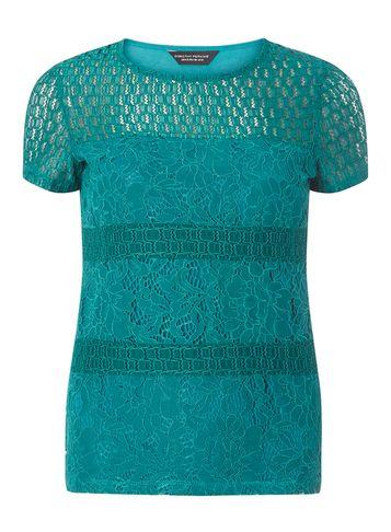 Dorothy Perkins Jade Panel Lace T-shirt