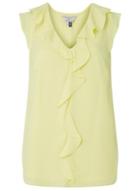 Dorothy Perkins *billie & Blososm Tall Ruffle Front Lemon Top