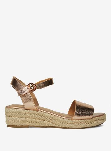 Dorothy Perkins Rose Gold Riana Wedge Sandals