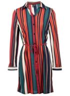 Dorothy Perkins *red Striped Shirt Dress