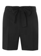 Dorothy Perkins *tall Black Tie Waist Shorts