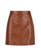 Dorothy Perkins Petite Tan Seam Detail Mini Skirt