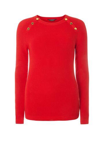 Dorothy Perkins *tall Red Button Front Jumper