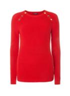 Dorothy Perkins *tall Red Button Front Jumper
