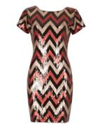 Dorothy Perkins *izabel London Gold Embellished Bodycon Dress
