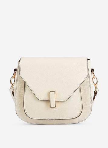 Dorothy Perkins White Twistlock Saddle Cross Body Bag