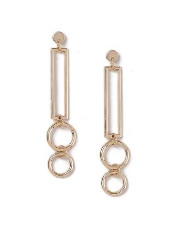 Dorothy Perkins Gold Look Geometric Mismatch Earrings