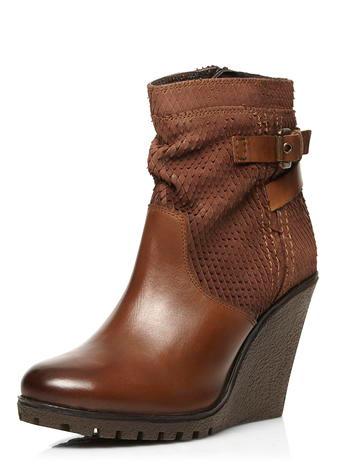 Dorothy Perkins *ravel Burgundy Platform Ankle Boots