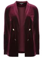 Dorothy Perkins *tall Berry Velvet Double Breasted Blazer