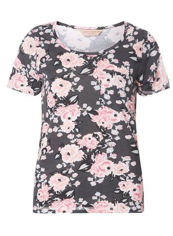 Dorothy Perkins Grey Floral Mix And Match Pyjama Top