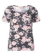 Dorothy Perkins Grey Floral Mix And Match Pyjama Top
