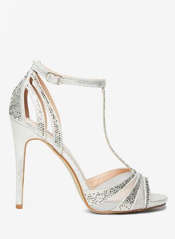 Dorothy Perkins *showcase Silver 'skye' Heeled Sandals