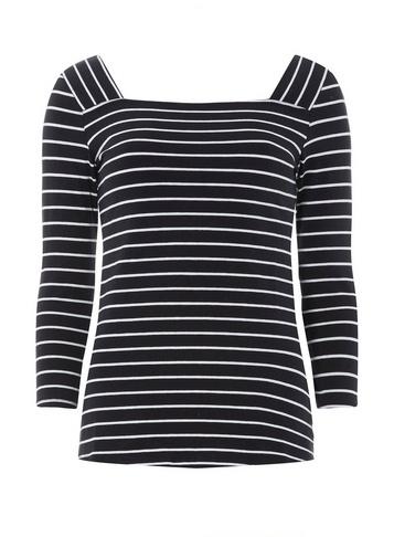 Dorothy Perkins Navy Stripe Square Neck Top