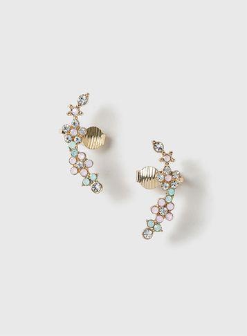 Dorothy Perkins Gold Rhinestone Ear Cuffs