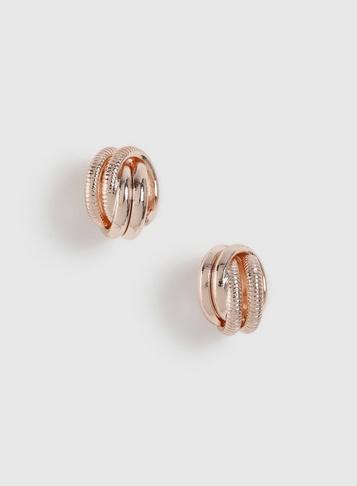 Dorothy Perkins Rose Gold Knot Stud Earrings
