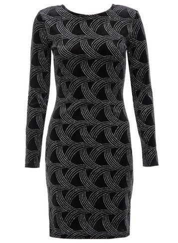 Dorothy Perkins *quiz Black Velvet Bodycon Dress