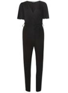 Dorothy Perkins *tall Black Wrap Jumpsuit