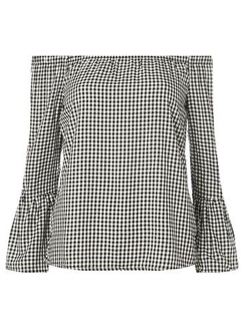 Dorothy Perkins *only Black And White Gingham Top