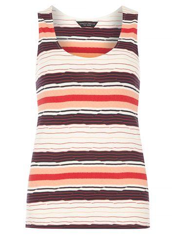 Dorothy Perkins Navy And Orange Textured Vest