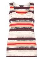 Dorothy Perkins Navy And Orange Textured Vest