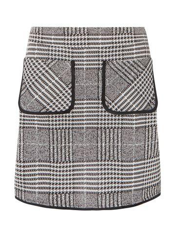 Dorothy Perkins Black And White Check Print Skirt