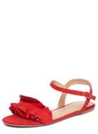 Dorothy Perkins Red 'flutter' Ruffle Sandals