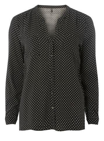 Dorothy Perkins *only White And Black Spot Print Shirt