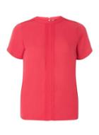 Dorothy Perkins Red Pintuck Detail Top