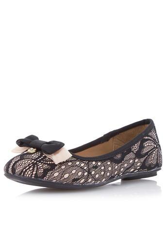 Dorothy Perkins *head Over Heels Hirshey Bow Detail Ballerina Pump