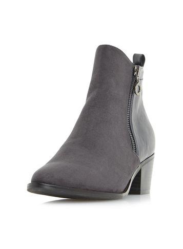 Dorothy Perkins *head Over Heels By Dune Grey Pilar Ankle Boots