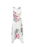 *billie & Blossom Tall Ivory Cowl Neck Floral Print Midi Dress