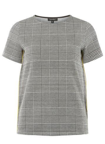 Dorothy Perkins Black Lime Check T-shirt
