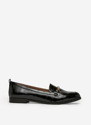 Dorothy Perkins Wide Fit Black Luna Loafers