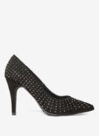 Dorothy Perkins Wide Fit Black Glare Embellished Court Shoes