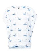 *izabel London White Swan Print T-shirt