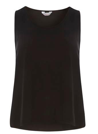 Dorothy Perkins Petite Black Built Up Cami Top