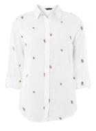 Dorothy Perkins White Floral Embroidered Shirt