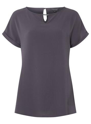 Dorothy Perkins *tall Grey Bar Trim T-shirt