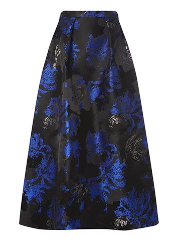 Dorothy Perkins *luxe Blue Floral Maxi Skirt