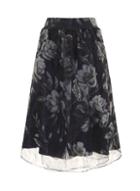 Dorothy Perkins *chi Chi London Blue Floral Organza Midi Skirt