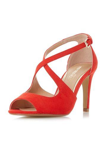 Dorothy Perkins *head Over Heels By Dune Red 'carrmen' Heeled Sandals