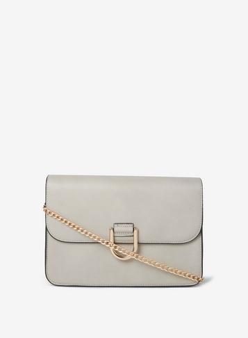 Dorothy Perkins Grey D-ring Cross Body Bag