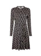 Dorothy Perkins Black Rope Print Jersey Shirt Dress