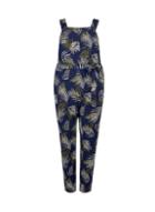 Dorothy Perkins *dp Curve Blue Tropical Print Square Neck Jumpsuit