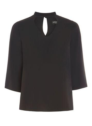 Dorothy Perkins Black Choker Neck Top