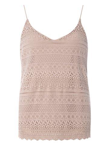 Dorothy Perkins *vera Moda Mink Crochet Camisole Top
